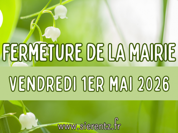 Fermeture exceptionnelle de la mairie