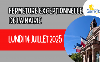 Fermeture exceptionnelle de la mairie
