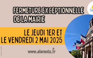 Fermeture exceptionnelle des services de la Mairie