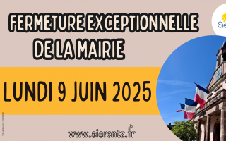 Fermeture exceptionnelle des services de la Mairie
